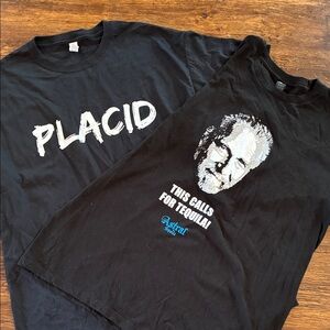 District & Jerzees Black Graphic Tees Set